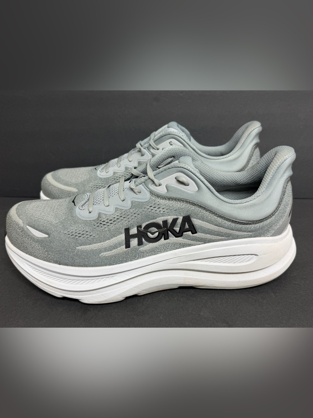 Hoka One One Bondi 9 X-Wide Mens Running Shoes Grey 1162015 GCTC Size 16 4E
